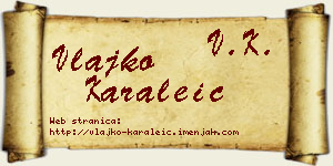 Vlajko Karaleić vizit kartica